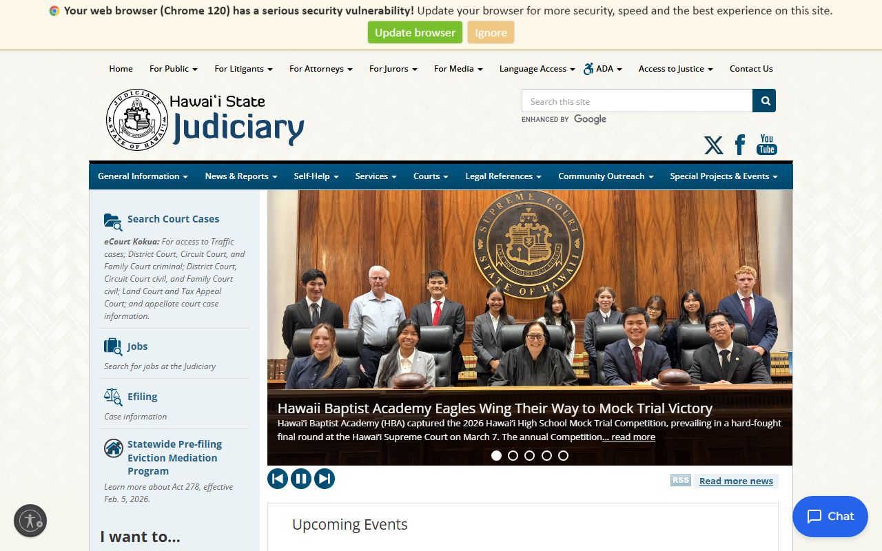Hawaii State Judiciary eCourt Kokua jail roster court records