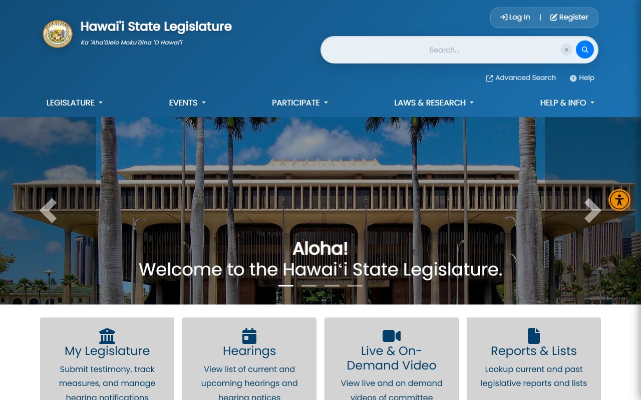 Hawaii State Legislature correctional oversight jail roster